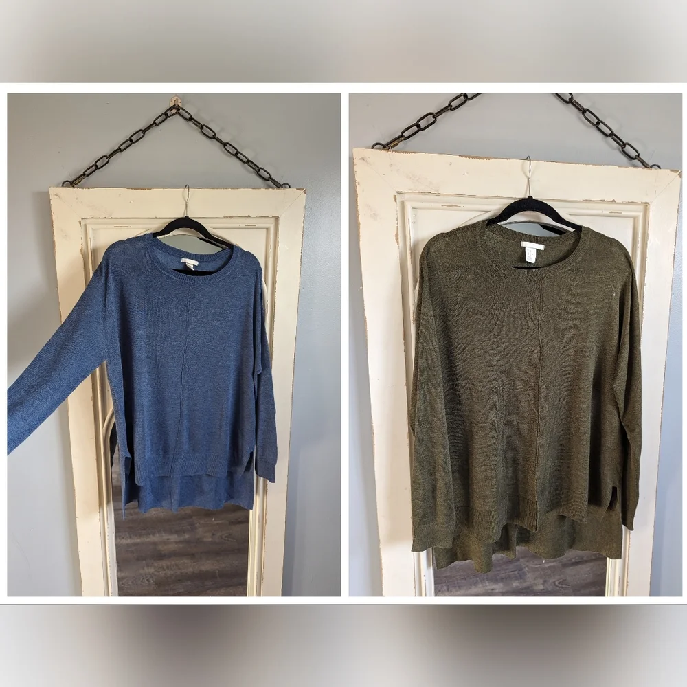 H&M fine knit sweater - blue - Picture 1 of 5